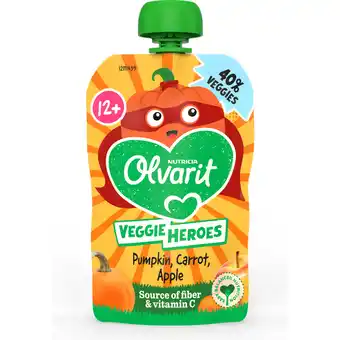 Jumbo Olvarit 12+ Maanden Knijpfruit Pompoen, Wortel, Appel 100g aanbieding