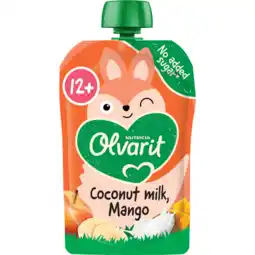 Jumbo Olvarit Knijpfruit Kokosmelk Mango 12+ Maanden 100 g aanbieding