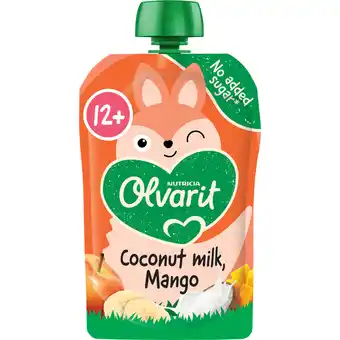 Jumbo Olvarit Knijpfruit Kokosmelk Mango 12+ Maanden 100 g aanbieding