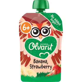 Jumbo Olvarit Knijpfruit Banaan Aardbei 6+ Maanden 100 g aanbieding