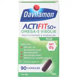 Jumbo Davitamon Actifit 50+ Omega-3 visolie capsules, 90 stuks aanbieding