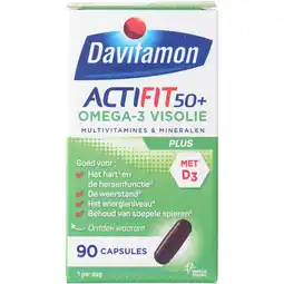 Jumbo Davitamon Actifit 50+ Omega-3 visolie capsules, 90 stuks aanbieding