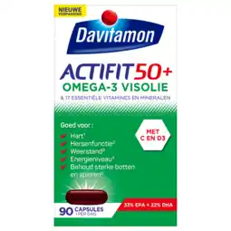 Jumbo Davitamon Actifit 50+ Omega-3 visolie capsules, 90 stuks aanbieding