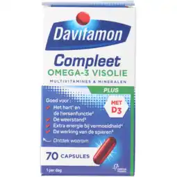 Jumbo Davitamon Compleet Omega-3 visolie capsules, 70 stuks aanbieding