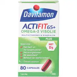 Jumbo Davitamon Actifit 65+ Omega-3 visolie capsules, 80 stuks aanbieding