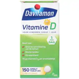 Jumbo Davitamon Vitamine D smelttabletten voor kinderen, 150 stuks aanbieding