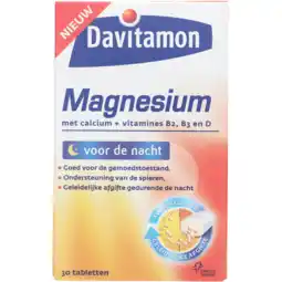 Jumbo Davitamon Magnesium voor de nacht tabletten, 30 stuks aanbieding