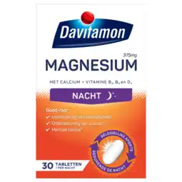 Jumbo Davitamon Magnesium voor de nacht tabletten, 30 stuks aanbieding