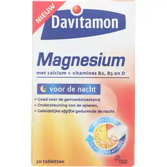 Jumbo Davitamon Magnesium voor de nacht tabletten, 30 stuks aanbieding