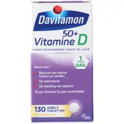 Jumbo Davitamon Vitamine D smelttabletten 50+, 130 stuks aanbieding