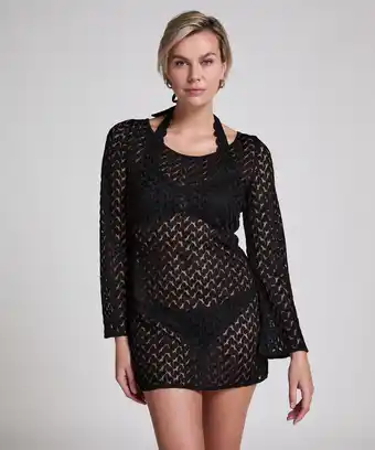 Hunkemoller Hunkemöller Crochet Strandjurk Zwart aanbieding