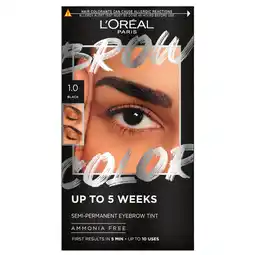 Kruidvat L'Oréal Paris 1.0 Black Brow Color Wenkbrauwverf aanbieding