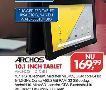 Vobis Archos 10.1 inch tablet T101X 4G aanbieding