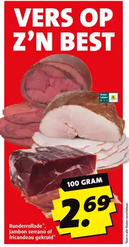 Boni Runderrollade jambon serrano of fricandeau gekruid aanbieding