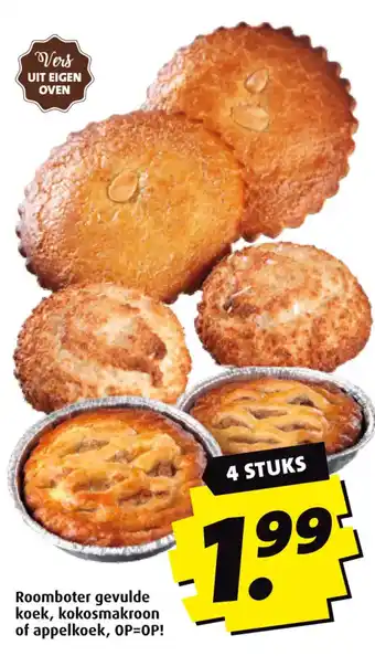 Boni Roomboter gevulde koek, kokosmakroon of appelkoek aanbieding