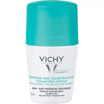 Etos Vichy Deodorant Intense 48u Transpiratie Roller 50 ML aanbieding