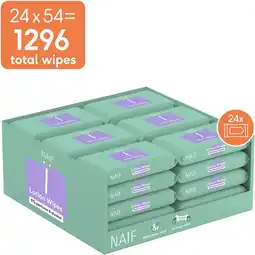Etos Naïf Plasticvrije Lotion Billendoekjes 24x54 stuks aanbieding