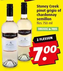 Boni Stoney Creek pinot grigio of chardonnay semillon aanbieding