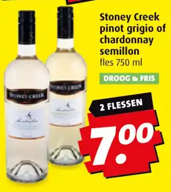 Boni Stoney Creek pinot grigio of chardonnay semillon aanbieding