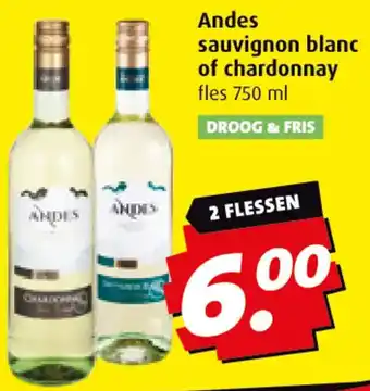 Boni Andes sauvignon blanc of chardonnay aanbieding