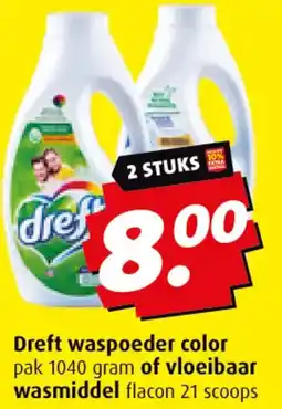 Boni Dreft waspoeder color of vloeibaar wasmiddel aanbieding