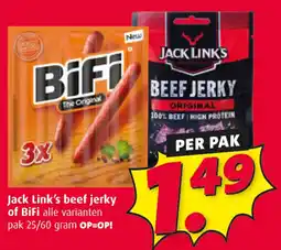 Boni Jack Link's beef jerky of BiFi aanbieding