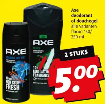 Boni Axe deodorant of douchegel aanbieding