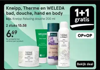 Etos Kneipp, Therme en WELEDA bad, douche, hand en body aanbieding