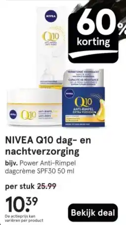Etos NIVEA Q10 dag en nachtverzorging aanbieding