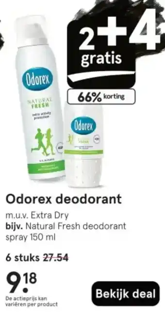 Etos Odorex deodorant aanbieding