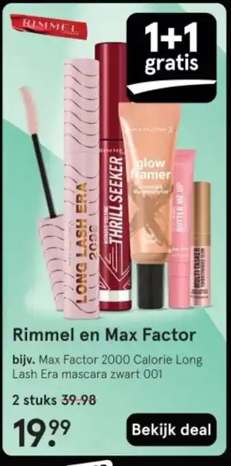 Etos Rimmel en Max Factor aanbieding