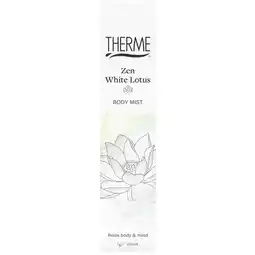 Kruidvat Therme Zen White Lotus Energizing Body Mist aanbieding