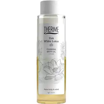 Kruidvat Therme Zen White Lotus Foaming Bath Oil aanbieding