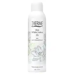 Kruidvat Therme Zen White Lotus Antitranspirant Spray aanbieding
