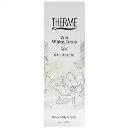 Kruidvat Therme Zen White Lotus Massageolie aanbieding