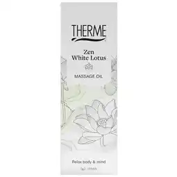 Kruidvat Therme Zen White Lotus Massageolie aanbieding