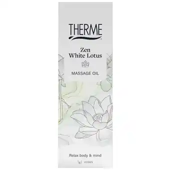 Kruidvat Therme Zen White Lotus Massageolie aanbieding