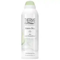 Kruidvat Therme Extra Dry 96H Antitranspirant Spray aanbieding