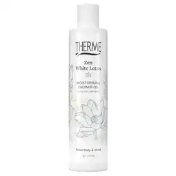 Kruidvat Therme Zen White Lotus Moisturising Shower Oil aanbieding