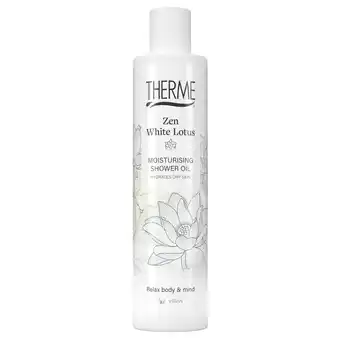 Kruidvat Therme Zen White Lotus Moisturising Shower Oil aanbieding