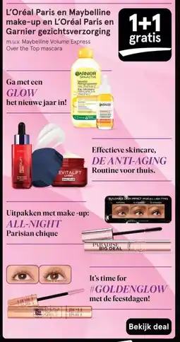 Etos L'Oréal Paris en Maybelline make up en L'Oréal Paris en Garnier gezichtsverzorging aanbieding