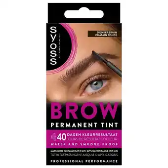 Kruidvat Syoss Brow Tint Donkerbruin Permanente Wenkbrauwverf aanbieding