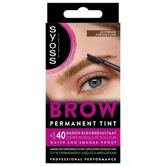 Kruidvat Syoss Brow Tint Lichtbruin Permanente Wenkbrauwverf aanbieding