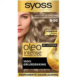 Kruidvat Syoss Oleo Intense 8-50 Natuurlijk Asblond Haarkleuring aanbieding