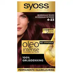 Kruidvat Syoss Oleo Intense 4-23 Bordeaux Rood Haarkleuring aanbieding