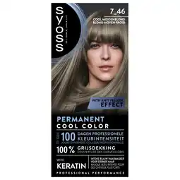Kruidvat Syoss 7_46 Cool Middenblond Permanente Haarkleuring aanbieding