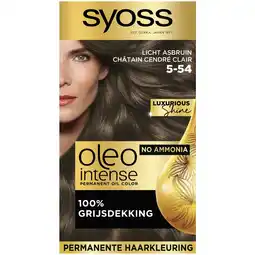 Kruidvat Syoss Oleo Intense 5-54 Licht Asbruin Haarkleuring aanbieding