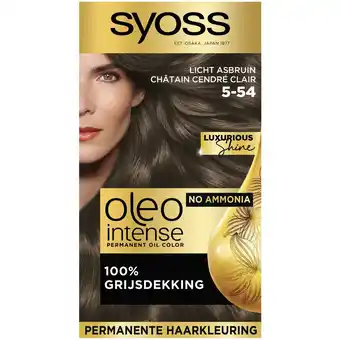 Kruidvat Syoss Oleo Intense 5-54 Licht Asbruin Haarkleuring aanbieding