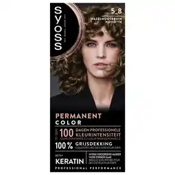 Kruidvat Syoss Salonplex 5-8 Hazelnootbruin Permanente Haarkleuring aanbieding