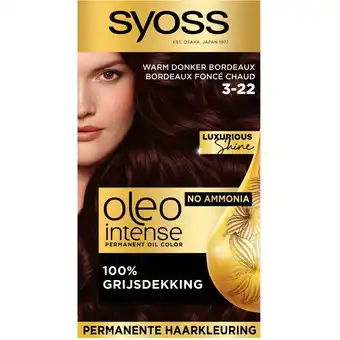 Kruidvat Syoss Oleo Intense 3-22 Warm Donker Bordeaux Haarkleuring aanbieding